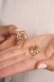 Heliophilia Silver Pendientes de Oro con Recubrimiento de Laca Dorado